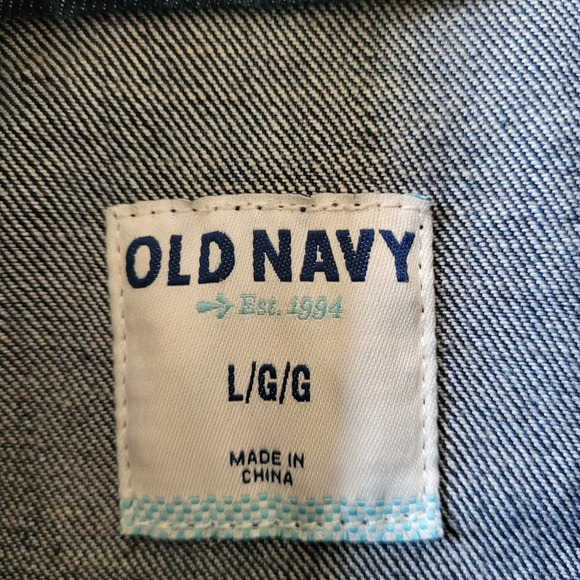 Old Navy Dark Wash Trucker Jean Jacket Size Women's Large - Picture 9 of 10